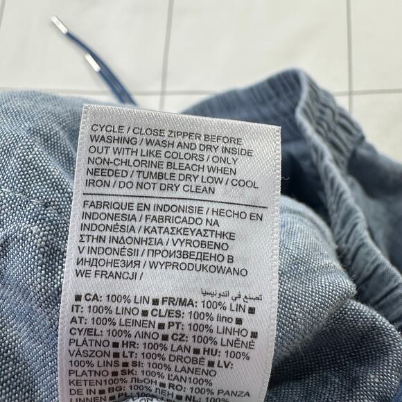 Athleta Pants Womens 8 Blue Retreat Linen Jogger Resort Travel Sporty Breathable - Picture 6 of 11